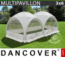 Tente evenementielle dome Multipavillon 3x6m, Blanc