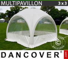 Tente evenementielle dome Multipavillon 3x3m, Blanc