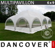 Tente evenementielle dome Multipavillon 6x9m, Blanc
