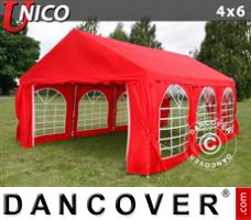 Tente evenementielle UNICO 4x6m, Rouge