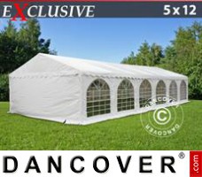 Tente evenementielle Exclusive 5x12m PVC, Blanc