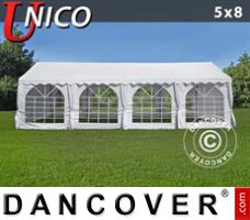 Tente evenementielle UNICO 5x8m, Blanc