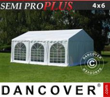 Tente evenementielle SEMI PRO Plus 4x6m PVC, Blanc
